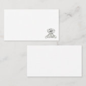 Carte De Visite Chien en dalmate dessin simple noir (Devant / Derrière)