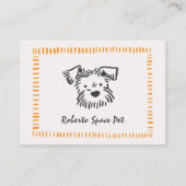 carte de visite chien en écriture Doodle (Devant)