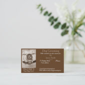 Carte De Visite chien en photo drôle Services de garde d'animaux d (Debout devant)