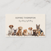 Carte De Visite Chien et animaux de compagnie promenade de chien (Devant)