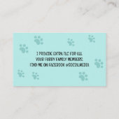 Carte De Visite Chien et chat mignonne animal de compagnie assis A (Dos)