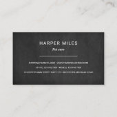 Carte De Visite Chien et chat rustique symbole noir tableau noir (Dos)