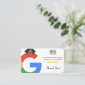 Carte De Visite Chien Garderie Google Réviser le Modèle avec le co (Debout devant)