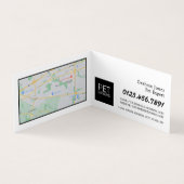 Carte De Visite Chien gris avec os, embarcation de chien détaillée (Intérieur)