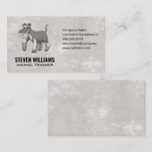 Carte De Visite Chien gris shaggy (Devant / Derrière)