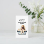 Carte De Visite Chien Groomer Afghan Hound (Debout devant)