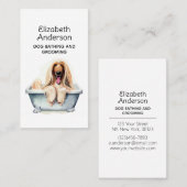 Carte De Visite Chien Groomer Afghan Hound (Devant / Derrière)