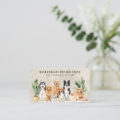 Carte De Visite Chien Groomer Animaux de compagnie Boho Chien Chie (Debout devant)