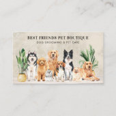 Carte De Visite Chien Groomer Animaux de compagnie Boho Chien Chie (Devant)