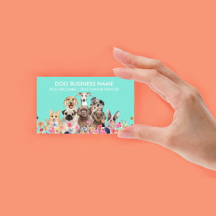 Carte De Visite Chien Groomer Animaux de compagnie Boutique Neon G