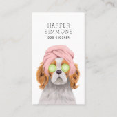 Carte De Visite Chien Groomer chiot choyé (Devant)