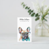 Carte De Visite Chien Groomer drôle mignon chiot français Buldog (Debout devant)