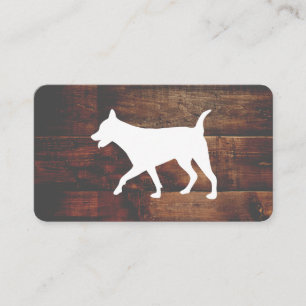Carte De Visite Chien Groomer   Formateur   Animal   Bois