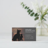 Carte De Visite Chien Groomer | Formateur | Chats | Bois (Debout devant)