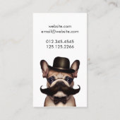 Carte De Visite Chien Groomer Funny Chiot dans une Cravate de Bow (Dos)