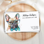 Carte De Visite Chien Groomer Funny Chiot Pet Français Chien taule<br><div class="desc">Montrez votre entreprise de soins pour chiens / animaux de compagnie avec ces élégants et mignons cartes de visite de chiens de chien de chien de conception de chien bulldog walker marcheurs et accessoires assortis. Personnalisez avec le nom du propriétaire de l'entreprise, le titre/le nom de l'entreprise et tous les...</div>