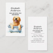 Carte De Visite Chien Groomer Golden Retriever (Devant / Derrière)