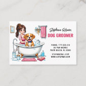 Carte De Visite Chien Groomer mignon Chiot (Devant)