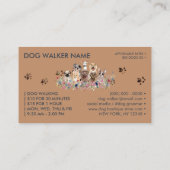 Carte De Visite Chien Groomer Petsitter Vente Cadeau Loyauté Impri (Dos)