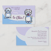 Carte De Visite Chien Groomer Shabby Chic Westie (Devant / Derrière)