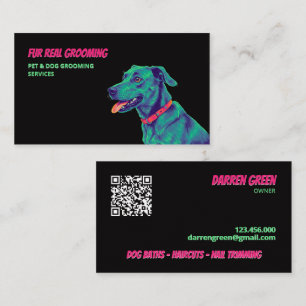 Carte De Visite Chien Groomer Soins de Chien QR