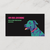 Carte De Visite Chien Groomer Soins de Chien QR (Devant)