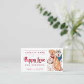 Carte De Visite Chien Groomer Walker Sitter Loyauté (Debout devant)