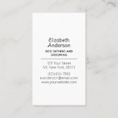 Carte De Visite Chien Groomer Yorkie (Dos)