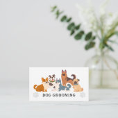 Carte De Visite Chien Grooming Animateur de animaux de compagnie H (Debout devant)
