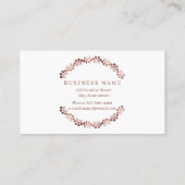 Carte De Visite Chien grooming en forme d'or rose circulaire (Dos)