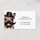 Carte De Visite Chien Grooming Funny Chiot Pet Français Chien-taur (Dos)