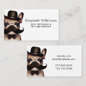 Carte De Visite Chien Grooming Funny Chiot Pet Français Chien-taur (Devant / Derrière)