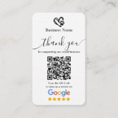Carte De Visite Chien Grooming Google Review Request Card Code QR (Devant)