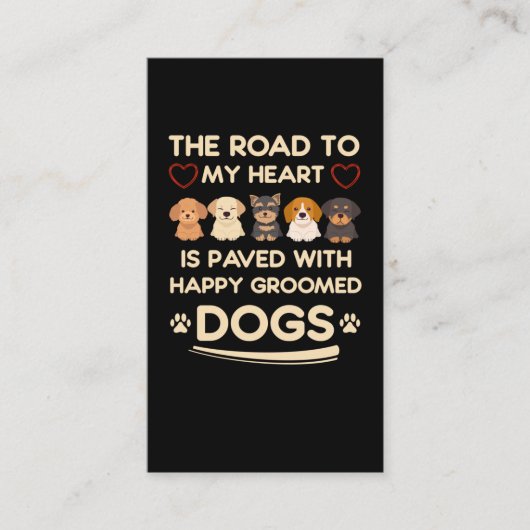 Carte De Visite Chien Grooming Looming Animal Chien Groomer (Devant)