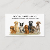 Carte De Visite Chien Grooming Marche assis Embarquement Entraînem (Devant)