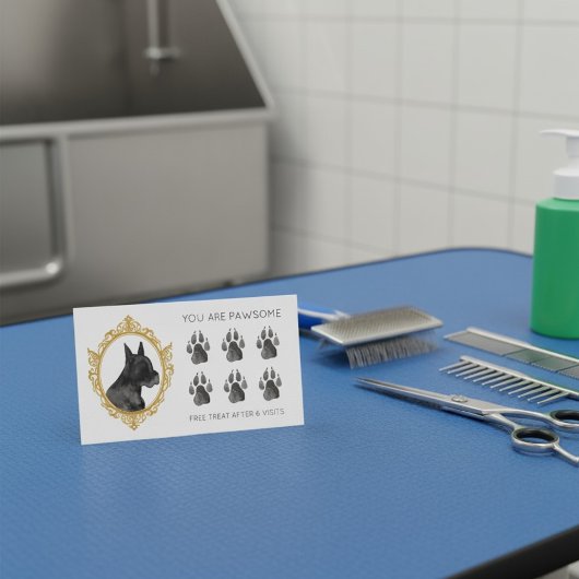 Carte De Visite Chien Grooming Services pour animaux domestiques N