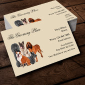 Carte De Visite Chien Grooming Services professionnels