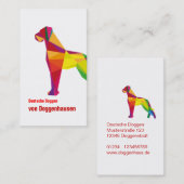 Carte De Visite Chien gros abstrait (Devant / Derrière)