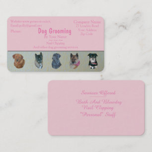 Carte De Visite chien Grossissement des animaux de compagnie servi