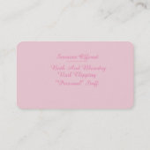 Carte De Visite chien Grossissement des animaux de compagnie servi (Dos)