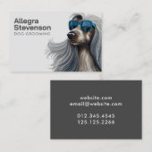 Carte De Visite Chien Grotte moderne simple typographie Hound (Devant / Derrière)