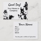Carte De Visite Chien heureux (Devant / Derrière)