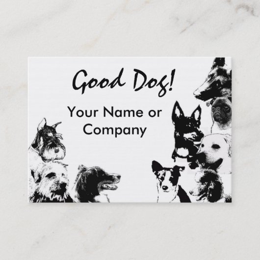 Carte De Visite Chien heureux (Devant)