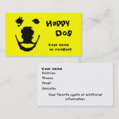 Carte De Visite Chien heureux (Devant / Derrière)