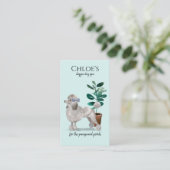 Carte De Visite Chien Jour Spa Salle de travail et rappel de rende (Debout devant)