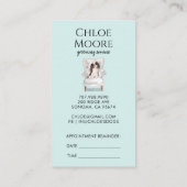 Carte De Visite Chien Jour Spa Salle de travail et rappel de rende (Dos)