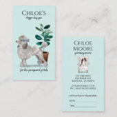 Carte De Visite Chien Jour Spa Salle de travail et rappel de rende (Devant / Derrière)