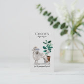 Carte De Visite Chien Jour Spa Salle de travail et rappel de rende (Debout devant)