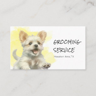Carte De Visite Chien joyeux / Grooming pour animaux domestiques -