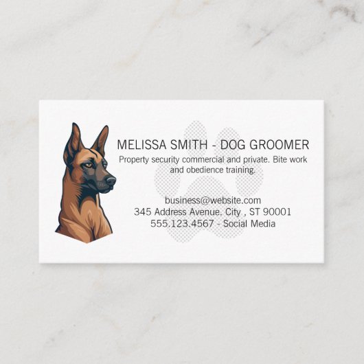 Carte De Visite Chien K9 | Patte (Devant)